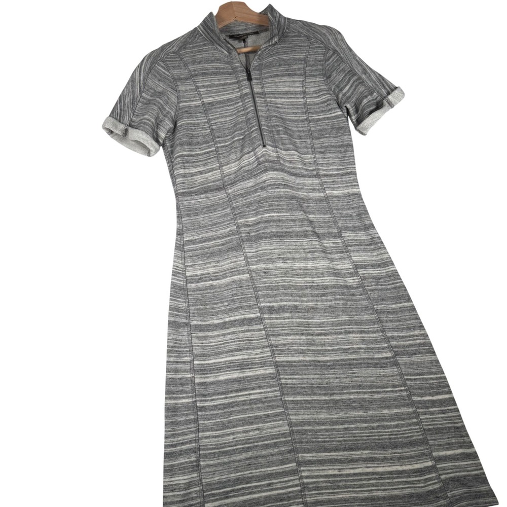 Tommy‎ Bahama Grey Space Dye Quarter Zip French Terry Dress XS | Cotton Womens